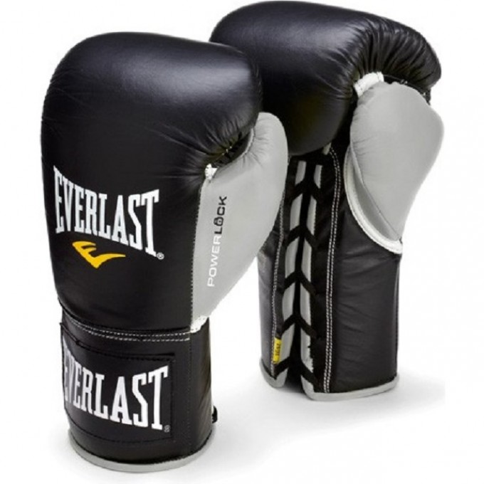 Перчатки боевые EVERLAST POWERLOCK 10oz черно/серые 27110070101 Перчатки боевые EVERLAST POWERLOCK 10oz черно/серые 27110070101