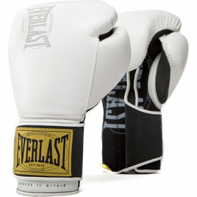 Перчатки тренировочные EVERLAST 1910 CLASSIC 14oz белые P00001710 Перчатки тренировочные EVERLAST 1910 CLASSIC 14oz белые P00001710