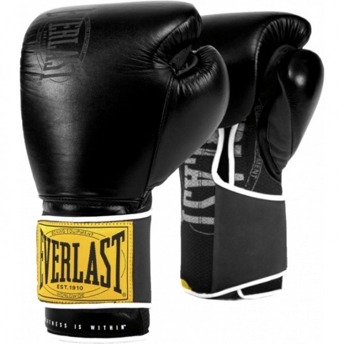 Перчатки тренировочные EVERLAST 1910 CLASSIC PU 16oz черные P00003350 Перчатки тренировочные EVERLAST 1910 CLASSIC PU 16oz черные P00003350
