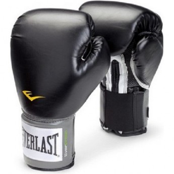 Перчатки тренировочные EVERLAST PU PRO STYLE ANTI-MB 14oz черные